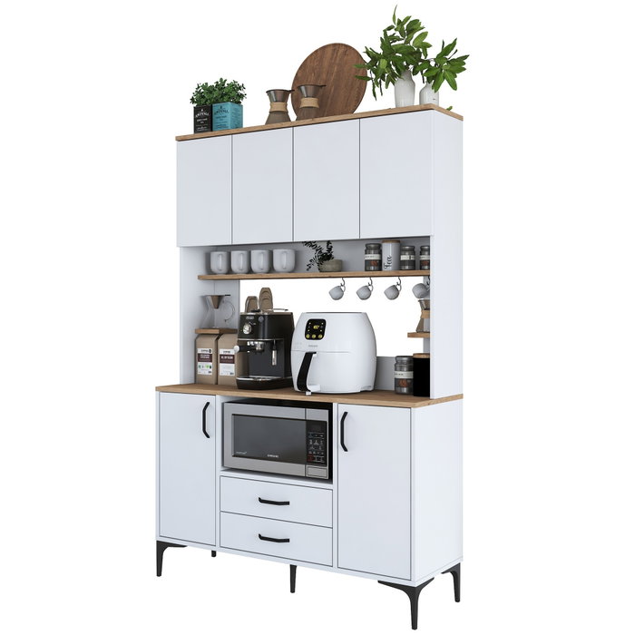 Hanah Home Gabinete Multipropósito JE168 - 3257 Blanco y Nuez